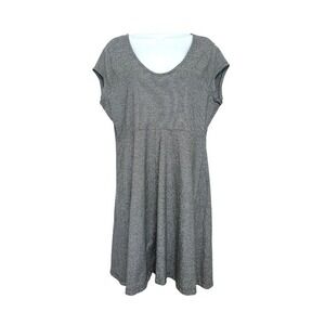 Old Navy Sun‎ Dress Womens XL Gray Short Sleeve Stretch Knit A-Line Comfort